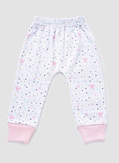 Buy Baby Girls Pyjama Bottoms Ivory/Baby Pink in UAE