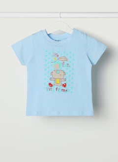 Buy Baby Boys Crew Neck Short Sleeve T-Shirt Blue in UAE