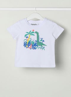Buy Baby Boys Crew Neck Short Sleeve T-Shirt Salt White in UAE