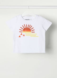 Buy Baby Boys Crew Neck Short Sleeve T-Shirt Bright White in UAE