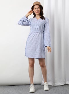 Buy Casual Mini Dress Blue in UAE