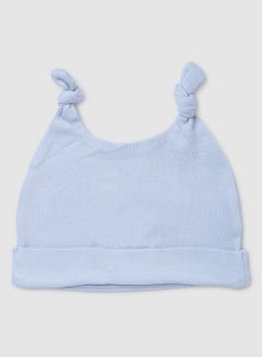 Buy Baby Boys Cap With Two Knots Light Blue in UAE