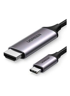 اشتري كابل USB C إلى HDMI بمنفذ ‏USB‏ 3.1‏ Type C ثندربولت 3 إلى HDMI بتردد 60 هرتز ودقة فائقة الوضوح 4K ومحول مطلي بالألومنيوم أسود في الامارات