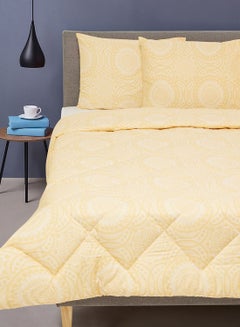 Buy Comforter Set With Pillow Cover 50X75 Cm, Comforter 160X220 Cm - For Queen Size Mattress - Granada Gold 100% Cotton Sleep Well Lightweight And Warm Bed Linen Granada Gold in UAE