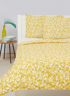 Buy Duvet Cover Set- With 1 Duvet Cover 260X220 Cm And 2 Pillow Cover 50X75 Cm - For King Size Mattress - Chintz Gold 100% Cotton Percale 144 Thread Count Cotton Chintz Gold in UAE