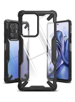 اشتري Fusion-X Double Layer PC and Shockproof TPU Cover Heavy Duty Protection Durable Anti-Slip Scratch Resistant Compatible With Xiaomi 11T/ 11T Pro Black في الامارات