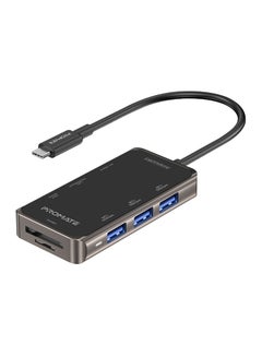 Buy USB-C Hub to 4K HDMI, 100W Power Delivery, RJ45 Port,  3 USB Ports, TF/SD Slot, PrimeHub-Mini Black in UAE