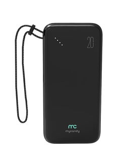 Buy 20000 mAh Powerbank With Pd 18W Type C With Dual Usb Black in UAE
