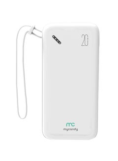 Buy 20000.0 mAh Powerbank With Pd 18W Type C With Dual Usb White in UAE