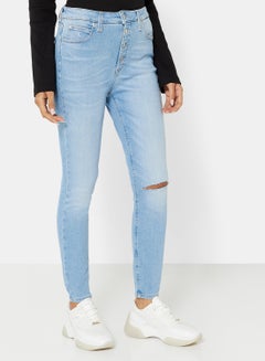 Buy High-Rise Super Skinny Jeans Denim Light in UAE