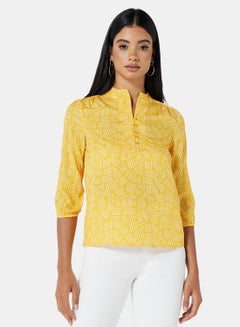 Buy Blouse Yellow/White in UAE