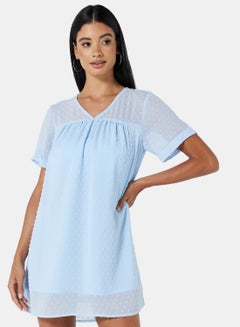 Buy Oversized Tunic Dress Blue in Saudi Arabia