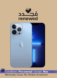 Buy Renewed - iPhone 13 Pro 256GB Sierra Blue 5G With FaceTime - International Version in Saudi Arabia