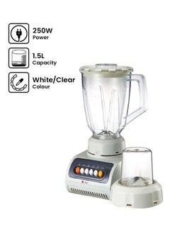 Buy 2-In-1 Electric Blender 1.5 L 250.0 W 411 White/Clear in Saudi Arabia