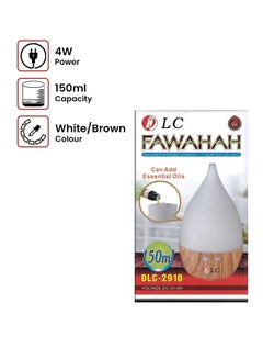 Buy Mini Humidifier 150ml White/Brown in Saudi Arabia