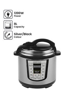 Buy Countertop Electric Rice Cooker 1200W 8.0 L 1200.0 W E04102 Silver/Black in Saudi Arabia