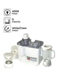 Buy 4-In-1 Juicer 1L 1 L 400 W DLC-39016 White/Clear in Saudi Arabia