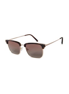 Buy Tints Full Rim Polarized And UV Protection Clubmaster Stylish & Premium Sunglasses JJ S13090 - Lens Size: 54mm - Gold in UAE