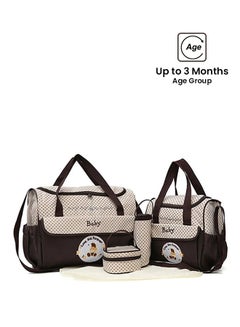 اشتري 5 Piece Lightweight Design Large Mommy Baby Diaper Bag Set With Non-toxic Fabric في السعودية