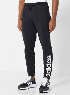 Buy Tapered Cuff Logo Sweatpants Black in Saudi Arabia