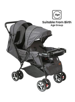 Buy Pair Twin Stroller - Black/Grey in UAE