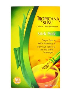 اشتري Slim Stick Pack Sweetener Zero Calorie 75grams في الامارات