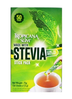 Buy Calorie - Free Sweetener With Stevia 50 Sticks 75grams in UAE