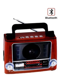 Buy Bluetooth Portable Radio 32215B Brown/Black/Silver in Saudi Arabia