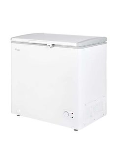 Buy Single Door Chest Freezer, Capacity Esma 200 / Gross 230 Liters, Aluminium Lining, 1 Basket, Lamp, Lock & Key, Castor SGF222HM(S) White in UAE