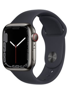 Buy Watch Series 7 GPS + Cellular 41mm Stainless Steel with Sport Band Regular Graphite/Midnight in UAE
