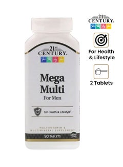 Buy Mega Multi Multivitamin And Multimineral Supplement - 90 Tablets in UAE