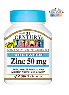 Buy Chelated Zinc Dietary Supplement 50 mg - 110 Tablets in UAE