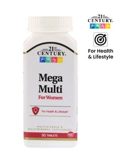 Buy Mega Multi Multivitamin And Multimineral Supplement - 90 Tablets in UAE