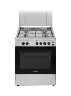 Buy 60 x 55 Gas Cooker, 4 Gas Burner, Gas Oven & Gas Grill, Gas Hob Max Power is 7.25 kW, 6 Knob Control, Manual Button Ignition, Stainless Steel Lid, Inner Light, Flame Failure Device Protection, 59.8 x 56.7 x 85.3 cm, Silver, Made In Turkey NGC6600 Silver in UAE