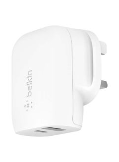 Buy 37W USB Type C PPS PD Dual Port Wall Phone Charger, Power Delivery 25W USB C Port and 12W USB A Port for Fast Charging Galaxy S22, Ultra, Plus, Note 20, iPhone 14 Series and More White in UAE