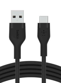 Buy Belkin Boostcharge Flex Silicone Usb Type C To A Cable (2M/6.6Ft), Usb Usb-If Certified Usb-C Charging Cable For Ipad Pro, Galaxy S21, Ultra, Plus, Note 20, Pixel, And More – Black Black in UAE