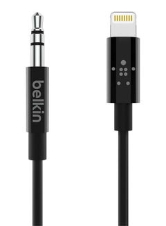 Buy 3.5 mm Audio Cable with Lightning Connector Black in Saudi Arabia