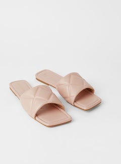 Buy Turin Quilting Effect Flat Sandals Pink in Saudi Arabia