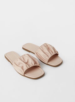 Buy Kenora Ruffles Detail Flat Sandals Rose Pink in Saudi Arabia