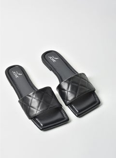 Buy Stylish Flat Sandals Black in Saudi Arabia