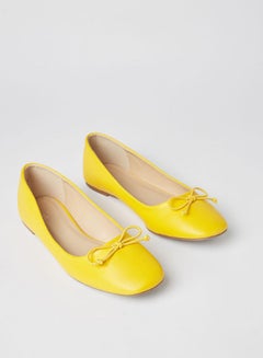 Buy Stylish Comfortable Slip-On Flat Ballerina Yellow in UAE
