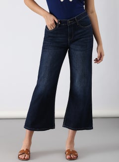 Buy Casual Slim Fit Jeans Denim Blue in Saudi Arabia