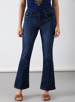 Buy Casual Flared Fit Jeans Sky Blue in Saudi Arabia