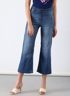 Buy Casual Slim Fit Jeans Denim Blue in UAE
