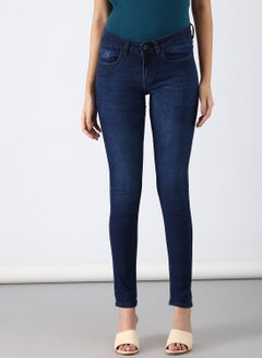 اشتري Casual Slim Fit Jeans Indigo في السعودية