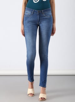 Buy Casual Skinny Fit Jeans Blue in Saudi Arabia