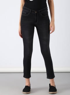 Buy Casual Skinny Fit Jeans Dark Grey in UAE