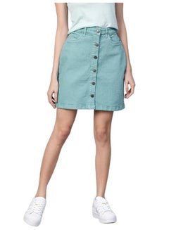 Buy Stylish Straight Fit Mini Denim Skirt Plume in UAE