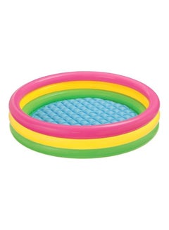 Buy 3 Ring Portable Inflatable Lightweight Compact Circular Swimming Pool 86x25cm in Saudi Arabia