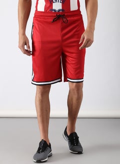 Buy Active Wear Regular Fit Shorts Red in Saudi Arabia